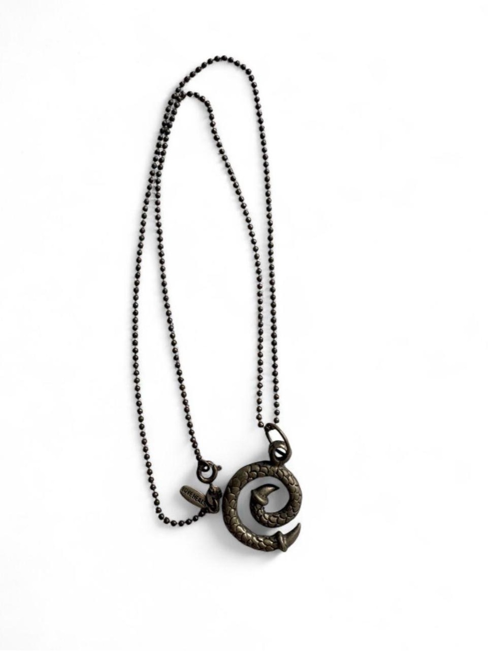 Love Heals .925 Silver Snake Dragon Spiral Talon Pendant Necklace Women Jewelry